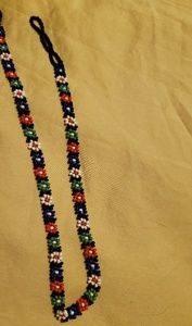 Vintage Hippie Beaded Choker Necklace